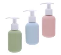TOVINANNA Botellas Dispensadoras de Viaje 100Ml 3 Piezas Botellas Vacías Rellenable Bomba para Champú Gel de Ducha y Loción Plástico Duradero y Portátil para Cuidado Personal Viajes