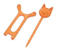 TOVINANNA Broche de Gato Tallado Madera Accesorio de Moda para Mujer Joyería Patrón de Animales para Suéter Chal y Ropa Otoño Invierno