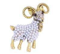 TOVINANNA Broche De Oveja Perlada Decorativo, Pin De Bufanda Perlas Blancas, Accesorio Elegante Para Mujer, Adecuado Para Bodas, Fiestas y Eventos, Tamaño Pequeño, Diseño Artesanal