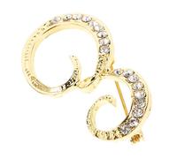 TOVINANNA Broche Personalizado Palabras Accesorio Mujer Inicial Ornamento Patas Carta Pin Creativo Pin De Letra Alfiler Pasador Decorativo Pines De Número Pasador De Mochilas Aleación Dorado