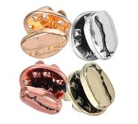 TOVINANNA Broches Creativos De Grano De Café 4 Piezas Aleación Metálica Para Mujer Niñas Decoración Ropa Bolsos Fiestas Cumpleaños