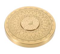 TOVINANNA Brújula Mini de Latón Dorado Precisión Direccional Feng Shui, Diseño Vintage Oriental, Decoración Multifuncional para Escritorio y Hogar
