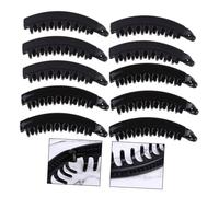 TOVINANNA Cabello Dientes Tipo Banana 12 Piezas Grandes Resorte Para Mujer Sujeción Segura Uso Diario y Peinado Versátil Color Negro Brillante