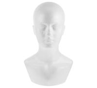TOVINANNA Cabeza de Maniquí con Base Grande de Plástico Blanco para Pelucas y Gafas Fácil de Mover y Evita se Caiga Varios estilos Adecuado para Aprendizaje de Fotografía y Varios estilos
