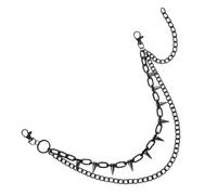 TOVINANNA Cadena de Pantalones Estilo Punk Doble Capa con Tachuelas Metálicas Accesorio Hip Hop para Hombres Diseño Gótico para Streetwear Urbano