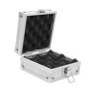 TOVINANNA Caja de Almacenamiento para Máquina de Tatuajes Cierre Fácil con Compartimento de Espuma en Aleación de Aluminio y Abs Color Plata para Uso en Casa y Trabajo