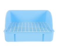 TOVINANNA Caja de Arena Autolimpiante para Conejos de Plástico Rejilla Desmontable y Cerca Lateral Fuerte para Desarrollo de Hábito de Baño en Salas y Tiendas de Mascotas