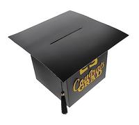 TOVINANNA Caja De Tarjetas De Graduación Diseño De Gorro De Doctor Porta Tarjetas Para Mensajes De Felicitación De Graduación Para Recuerdos y Decoración De