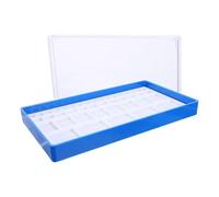 TOVINANNA Caja Organizadora para Piezas de Reloj Azul Tapa Transparente Bandeja de Plástico Pequeño Recipiente para Tornillos y Componentes Estuche Portátil para Reparación y