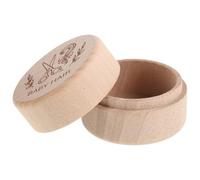 TOVINANNA Caja Práctica de Madera Beige para Conservar Recuerdos del Cordón Umbilical y Cabello de, Diseñada para Proteger y Almacenar en Cómoda, Dirigida