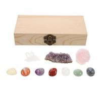 TOVINANNA Cajas De Cuarzo Con Especímenes Minerales De Cristal Natural Rocas De Adorno y Minerales De Cristal Bruto Para Explorar y Estudiar Geología Casa