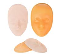 TOVINANNA Cara de Silicona para Práctica de Tatuajes y Maquillaje, Maniquí Facial 3D Realista con Base Desmontable, Piel de Entrenamiento Flexible para Microblading y Estética, Modelo Reutilizable