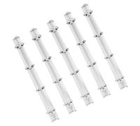 TOVINANNA Carpeta Metálica A4 de 4 Orificios, 5 Unidades, Mecanismo de Encuadernación Resistente de Metal Plateado para Organización Escolar y Oficina, Clips para Hojas Sueltas, Kit