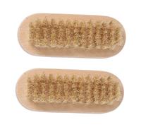 TOVINANNA Cepillo De Uñas Cepillo De Cerdas De Jabalí De Dos Caras 2 Piezas Tamaño Mediano Madera Natural Limpieza Profesional Para Manos y Pies Uso Doméstico