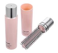 TOVINANNA Cepillos Para Cabello Rizado Retractiles Portátiles 2 Piezas Tamaño Pequeño Para Mujeres Secado Secador Viaje Rosa