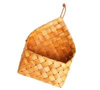 TOVINANNA Cesta Colgante Tejida a Mano de Material Sintético Color Caqui, Resistente y Decorativa o Secas en Jardín o Cafetería