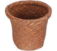 TOVINANNA Cesto de Basura Habitación de Mimbre Artesanal, Compacto y Elegante para Almacenamiento Doméstico, Adecuado para Dormitorio y Sala de Estar