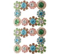 TOVINANNA Clip para Zapatos de Novia Adornos de Cristal, Hebillas Cuadradas en 2 Piezas, Adecuado para Decoración de Fiesta y Ceremonia Femenina