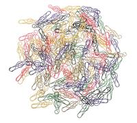 TOVINANNA Clips Metálicos para Papel Forma de Nota Musical 40 MM Paquete 120 Unidades Multicolor Oro Amarillo Rojo Verde Púrpura Negro Sujetapapeles Decorativos para Oficina