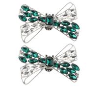 TOVINANNA Clips para Zapatos Gemas de Imitación en Forma de Lazo Desmontables, Accesorios Decorativos para Tacones y Calzado de Mujer, 1 Par para Bodas, Fiestas y Uso Diario, Diseño
