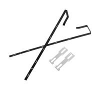 TOVINANNA Colgador Ajustable para Espejo de Puerta 137 Pulgadas Soporte Metálico Resistente 5 Ganchos Kit de Fijación 4 Piezas 2 Ganchos Negros 2 Placas Metálicas Adecuado para