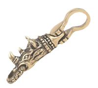 TOVINANNA Colgante de Latón Dorado Forma de Rinoceronte Retro para Llavero o Colgante de Bolso, Decoración Creativa y Segura para Uso Diario