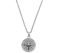 TOVINANNA Collar Colgante de Brújula de Acero Inoxidable para Mujer y Hombre, Gargantilla Vintage Símbolo Espiritual y Estilo Moderno de Moda