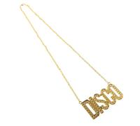 TOVINANNA Collar De Discoteca Collar Joyería Colgante Cadena De Discoteca Accesorios Para Fiestas Disco Accesorios Para Mujeres De Disco Colgante De Hip Hop Bien Collares Dorado Aleación