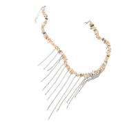 TOVINANNA Collar de Irregular con Cuentas de Playa Collar de Clavícula con Borlas para Mujer Joyería de Verano para Vacaciones la Playa Accesorios Estilo Hawaiano