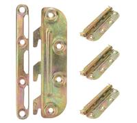 TOVINANNA Conectores de Esquina para Barandilla de Cama de Aleación de Zinc, Soporte de Cabecera Silencioso, 4 Piezas para Marco de Cama de Madera en Dormitorios y Habitaciones de Invitados