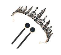 TOVINANNA Conjunto de Boda de Novia Barroca Vintage Tocado Pendiente Accesorio