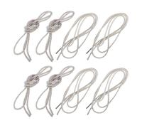 TOVINANNA Cordones de Pedrería Brillantes Redondos 4724 Pulgadas 4 Piezas Blanco y Blanco Iridiscente Ab Cordones Topes Resistentes para Sudaderas Capucha Pantalones Deportivos y