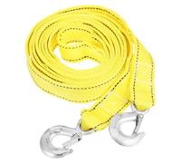 TOVINANNA Correa de Remolque Resistente con Ganchos para Vehículos y Camiones, Cuerda de Polipropileno Amarilla de Uso Flexible y Servicio Pesado para Situaciones de Emergencia