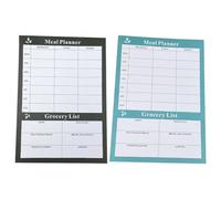 TOVINANNA Cuaderno de Menú Semanal Desprendible para Comida, Planificador de Comidas 2 Piezas en Papel, Diseño Chic para Organizar Dietas y Listas de Compra Hogar