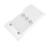 TOVINANNA Cubierta de Carpeta Transparente de Pvc con Anillas Redondas, Mini Funda Anti-desgarro y Bolsillos para Uso DIY y Organización de Presupuesto