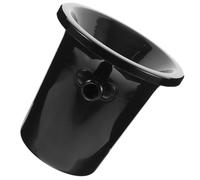 TOVINANNA Cubo para Escupidera de Vino Occidental Redondo de Plástico PP Negro Doble Asa, Cubitera Compacta para Bar y Restaurante, Accesorio para Cata y Enfriador Multifunción