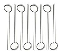 TOVINANNA Cucharillas de Café de Vidrio Transparente 8 Piezas 2.5x12 Cm Cucharas Mini para Espresso y Té Caliente Uso Doméstico Multifunción para Cafetería y Postres