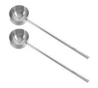 TOVINANNA Cucharones Pequeños de Acero Inoxidable 304 con Mango Largo para Servir Salsa y Aceite, Resistentes y Fáciles de Usar en Cocina y Restaurantes, Pack de 2 Unidades