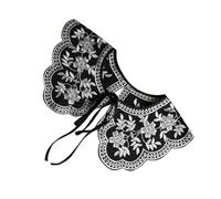 TOVINANNA Cuello Falso Retro Bordado Chal Decorativo para Vestidos y Camisas Accesorio de Moda para Mujer Protección Destape