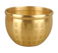 TOVINANNA Cuenco Decorativo de Cobre Puro 7.5 Cm Cuenco Fortuna Estilo Chino Centro de Mesa para Decoración del Hogar y Oficina Feng Shui para Prosperidad y Abundancia