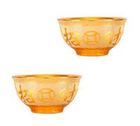 TOVINANNA Cuencos de Cerámica para Templo 2 Piezas Cuenco de Adoración Pequeño y Liso Decoración del Hogar para Meditación y Altares Vajilla Artesanal Resistente y Compacta