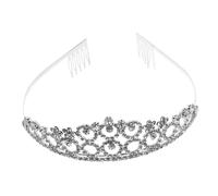 TOVINANNA De Cristal Accesorios Para El Cabello De Novia Portavelas De Candelita De Loto Diademas De Niña Cofres Para Horquillas Damas Diademas Aro De Pelo De La Boda Aleación Silver
