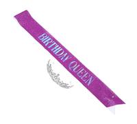 TOVINANNA de fiesta de cumpleaños birthday queenheadband diadema de diademas con purpurina para mujer banda y de cumpleaños diadema para mujeres niñas Metal Violeta