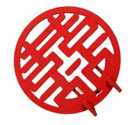 TOVINANNA Decoración de Boda China Signo de Doble Felicidad en Fieltro Rojo Centro de Mesa para Habitación Nupcial Decoración Tradicional China para Fiesta y Regalos de Boda