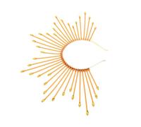 TOVINANNA Diadema de Diosa Dorada Diseño Único y Púas en Forma de Rayos de Sol, Aleación Resistente y Superficie que No se Desvanece para Festival y Cosplay