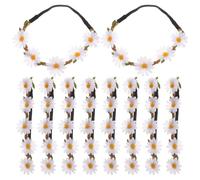 TOVINANNA Diadema de Flores de Tela Diseño de Margaritas, Accesorios para Pelo en Bodas y Eventos, Ligera y Tamaño Adecuado 9X0.6X0.4 Pulgadas