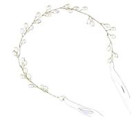 TOVINANNA Diadema De Perlas Artesanal Cristales Accesorios Cabello Para Fiestas y Bodas Color Dorada Material De Calidad Diadema De Novia