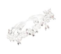 TOVINANNA Diadema de Perlas y Cristales para Novia Diseño Delicado en Plata, Accesorio Cabello que Añade Estilo Único para Bodas y Eventos