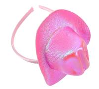 TOVINANNA Diadema de Sombrero de Mini Purpurina Diadema Vaquera Estilo Western para Fiesta de Cosplay de Halloween Accesorio Cabello de Navidad para Niñas