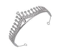 TOVINANNA Diadema de Tiara Exquisita para Novia Adornada con Gemas de Imitación Hermosa Tocado de Mujer para Decoración de Corte de Pelo para Boda y Fiesta